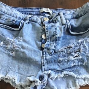 Distressed Jean Shorts